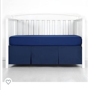 Navy Blue Crib Skirt